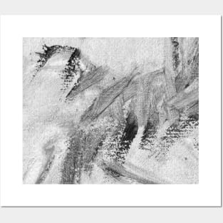 Abstract Oil Painting Anthracite Grey Black 11c6 Posters and Art